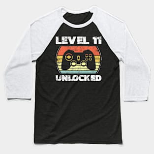 Level 11 Video 11th Birthday Baseball T-Shirt